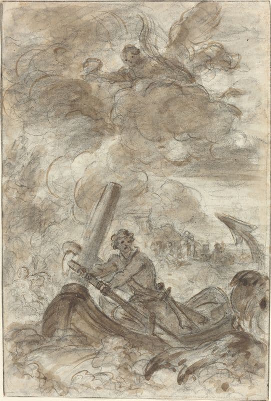 Orlando Kills the Orc with an Anchor as a canvas print