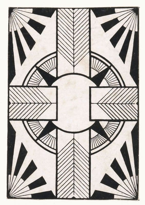 Ornament met cirkel en kruis as a canvas print