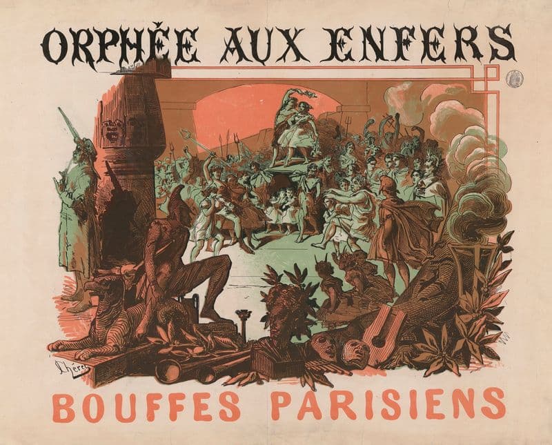 Orphée aux enfers at the Bouffes Parisiens as a canvas print