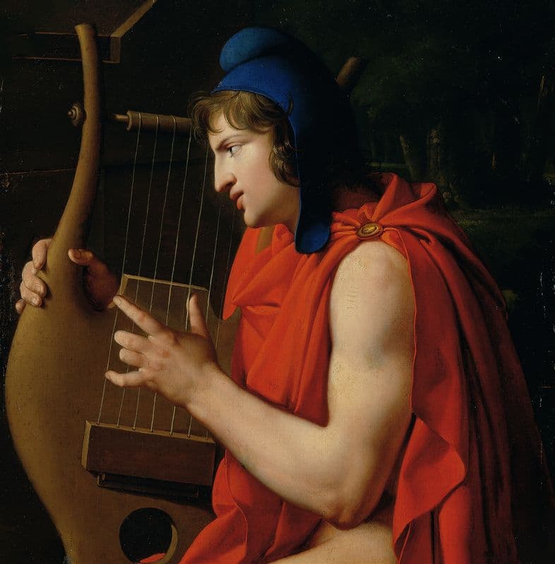 Orpheus at the tomb of Eurydice as a canvas print