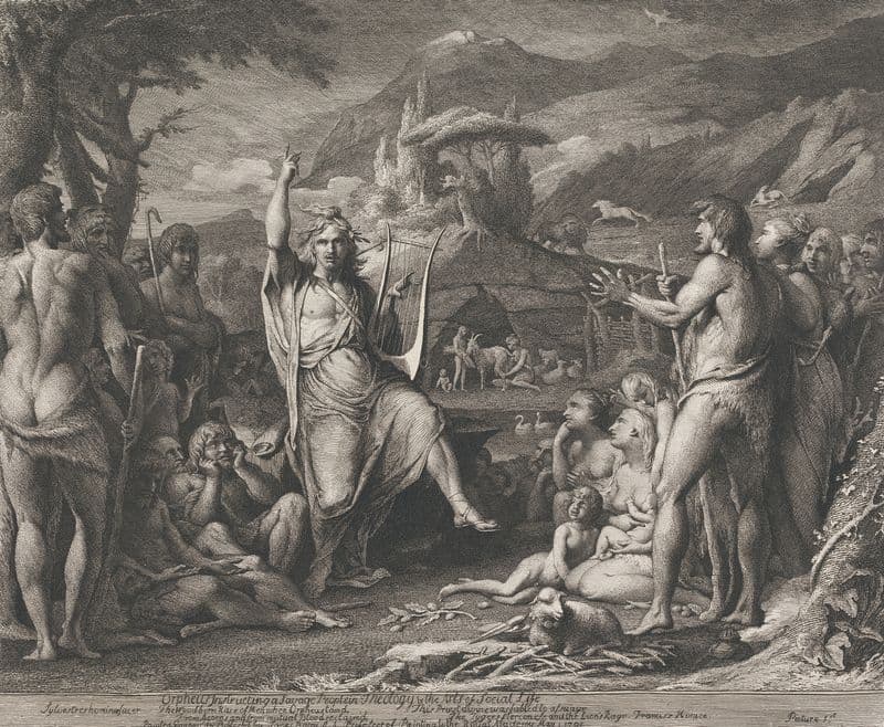 Orpheus instructing..in Theology (Designs for the Walls of the Great Room of Society for the Encouragement of the Arts) (After 1783) as a canvas print