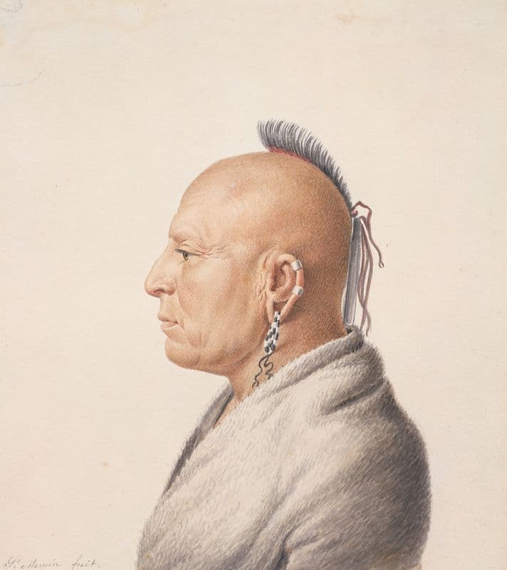Osage Warrior (1805–7) as a canvas print