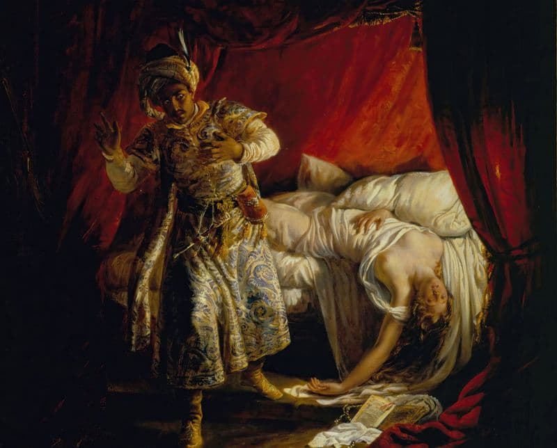 Othello and Desdemona as a canvas print