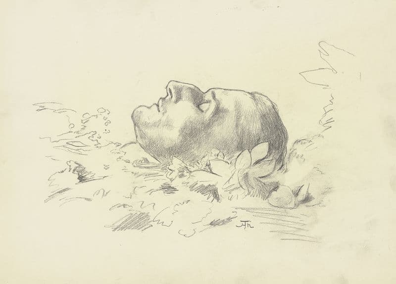 Otto Küchler auf dem Totenbett, von links as a canvas print