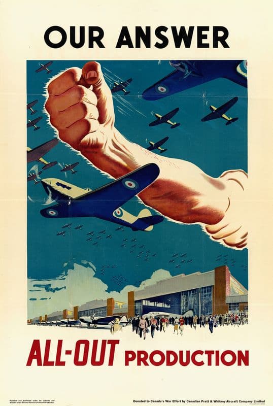 Our Answer All-Out Production as a canvas print
