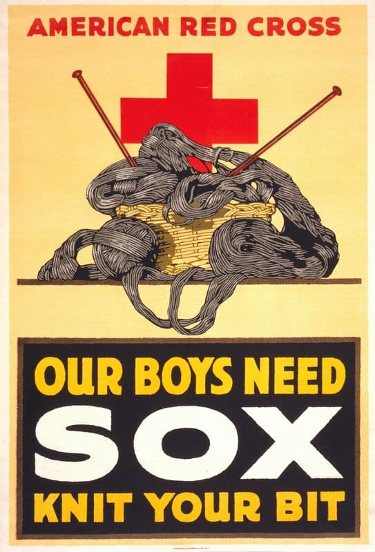 Our boys need sox, knit your bit as a canvas print