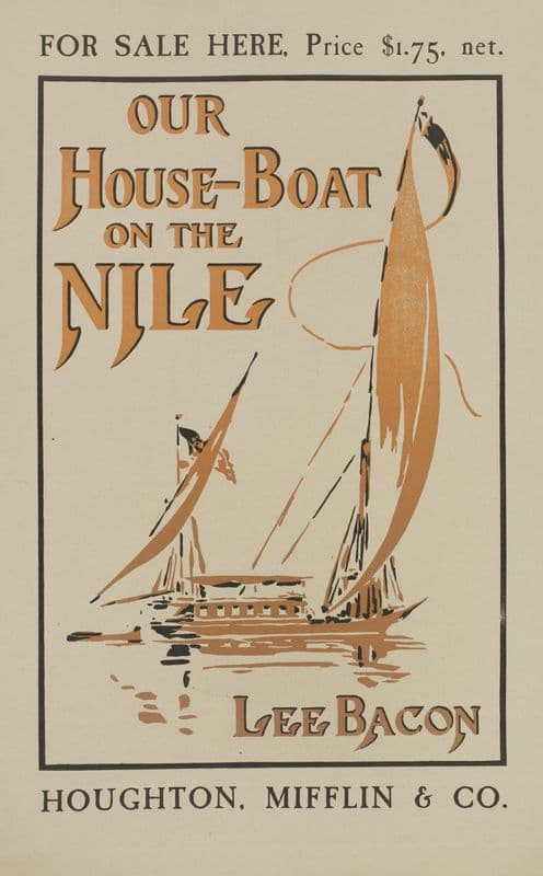Our house-boat on the Nile (1895-1911) as a canvas print