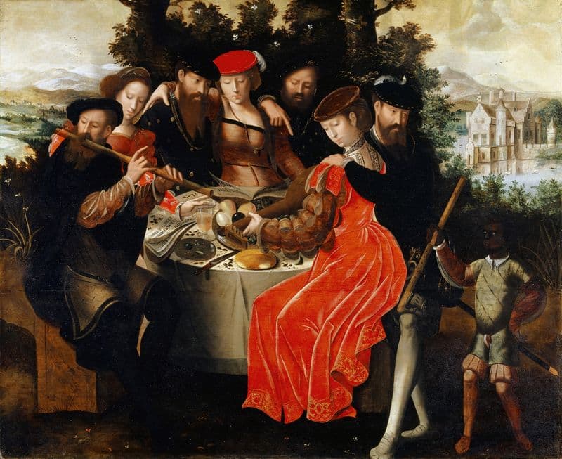 Outdoor Music Society (Around 1540-50) as a canvas print