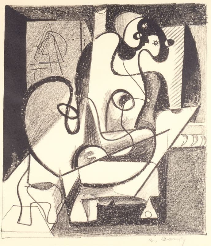 Painter and Model (The Creation Chamber) as a canvas print
