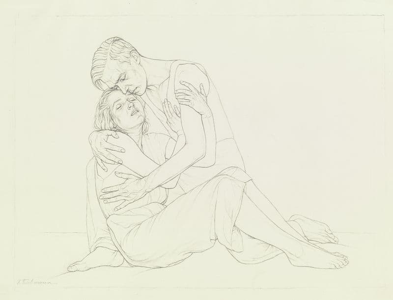 Pair of lovers as a canvas print