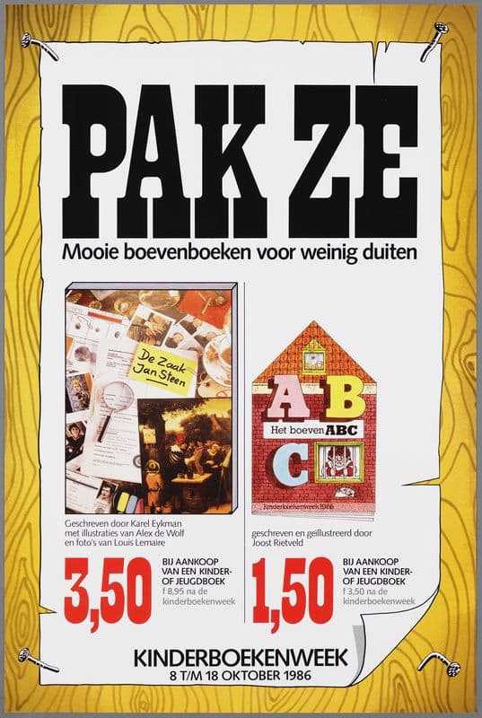 Pak ze; Mooie boevenboeken voor weinig duiten; Kinderboekenweek 8 – 18 oktober 1986 as a canvas print