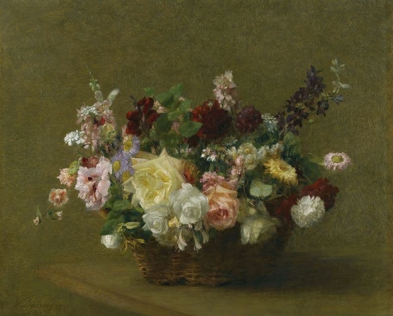 Panier De Fleurs Diverses (circa 1907) as a canvas print