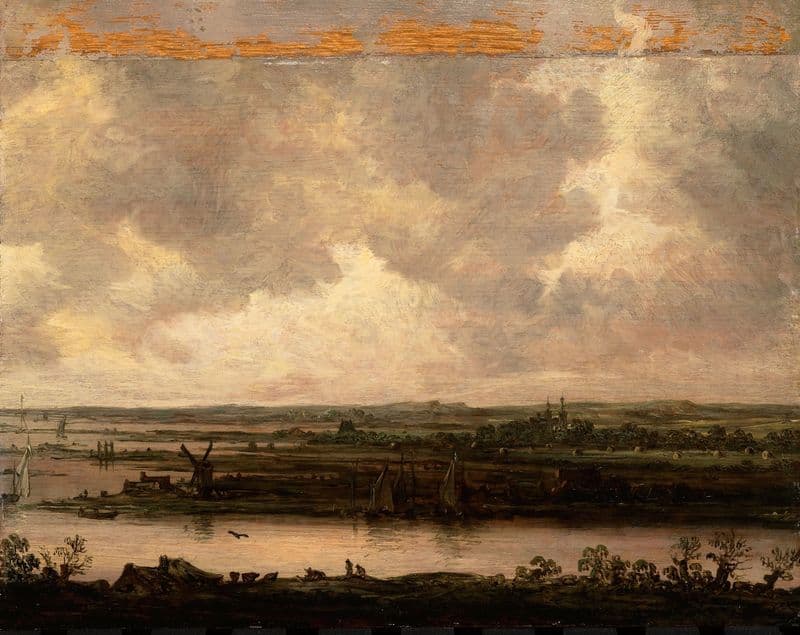 Panoramic View of the River Spaarne and the Haarlemmermeer (in or after 1644) as a canvas print
