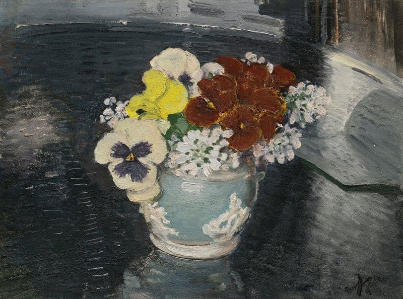 Pansies and Other Flowers (circa 1926) as a canvas print