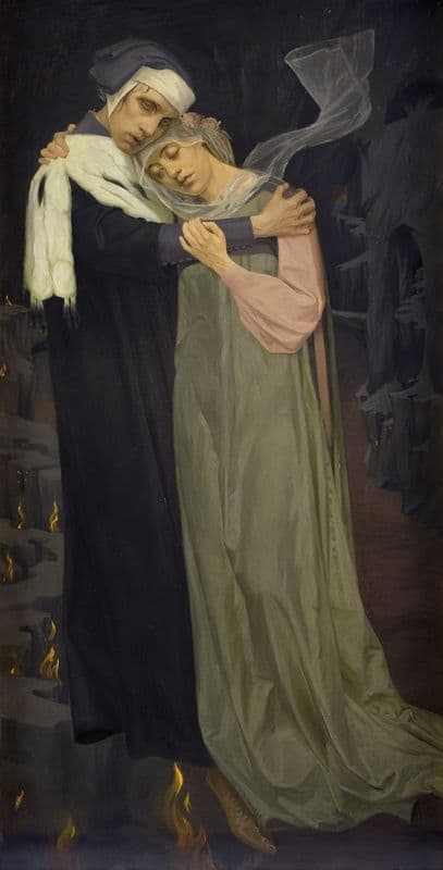 Paolo and Francesca (1904 - 1905) as a canvas print
