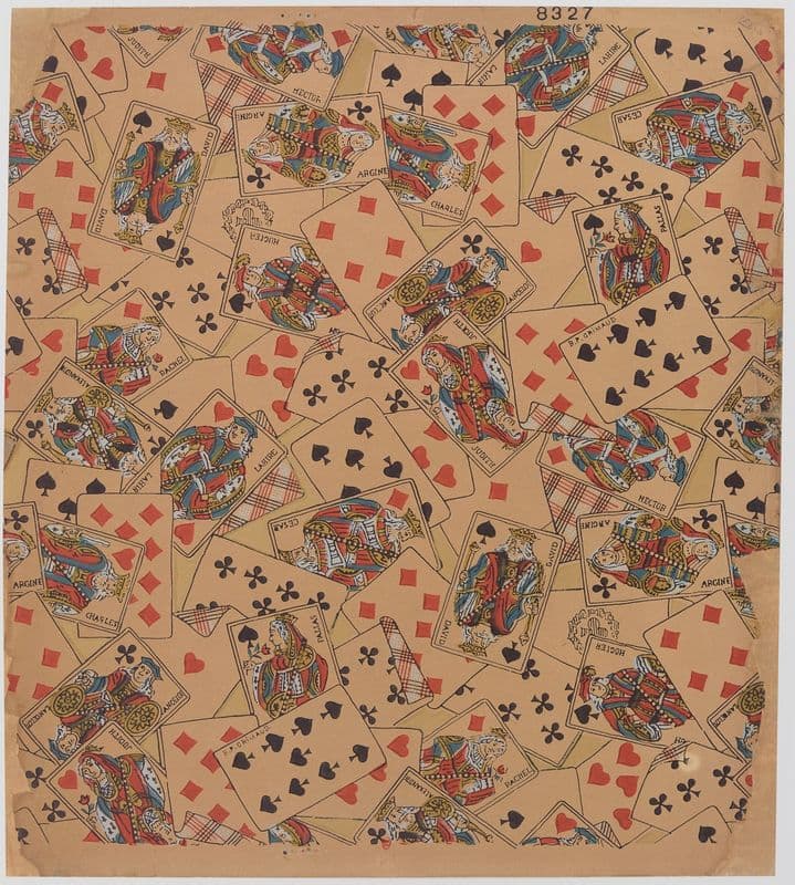 Papier peint à décor de cartes à jouer as a canvas print