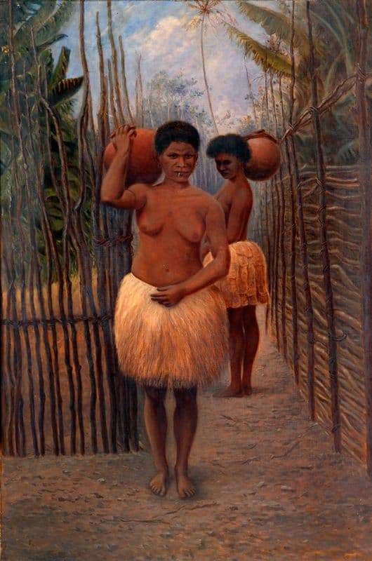 Papuan Women (ca. 1890-1899) as a canvas print