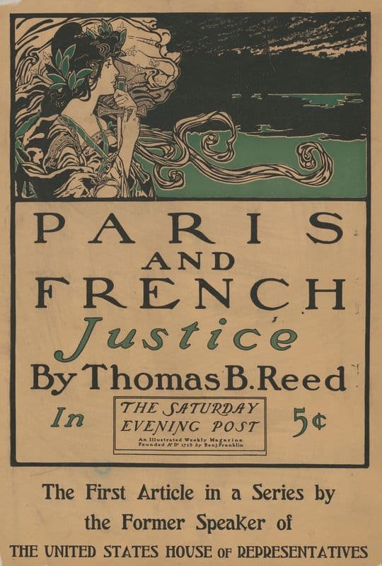 Paris and French Justice by Thomas B. Reed in the Saturday Evening Post as a canvas print