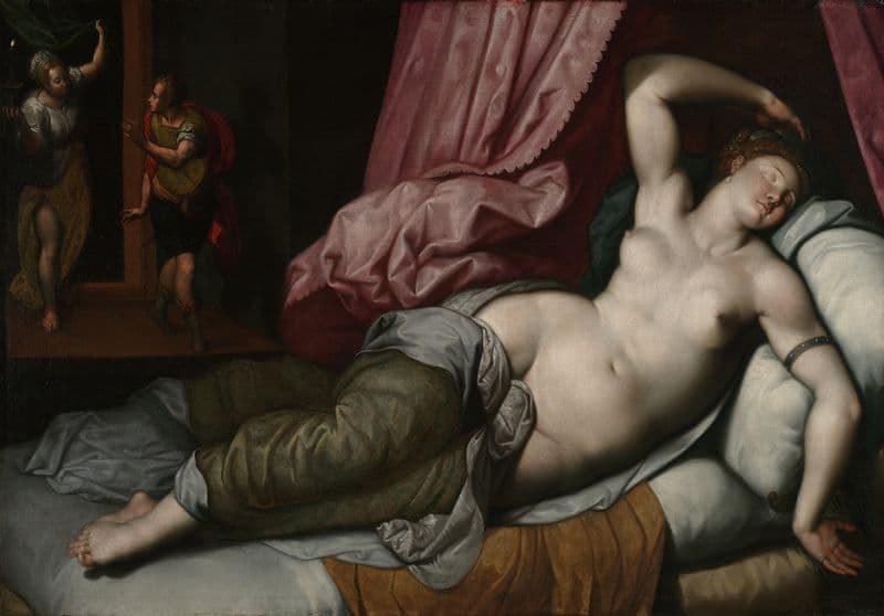Paris Being Admitted To The Bedchamber of Helen as a canvas print