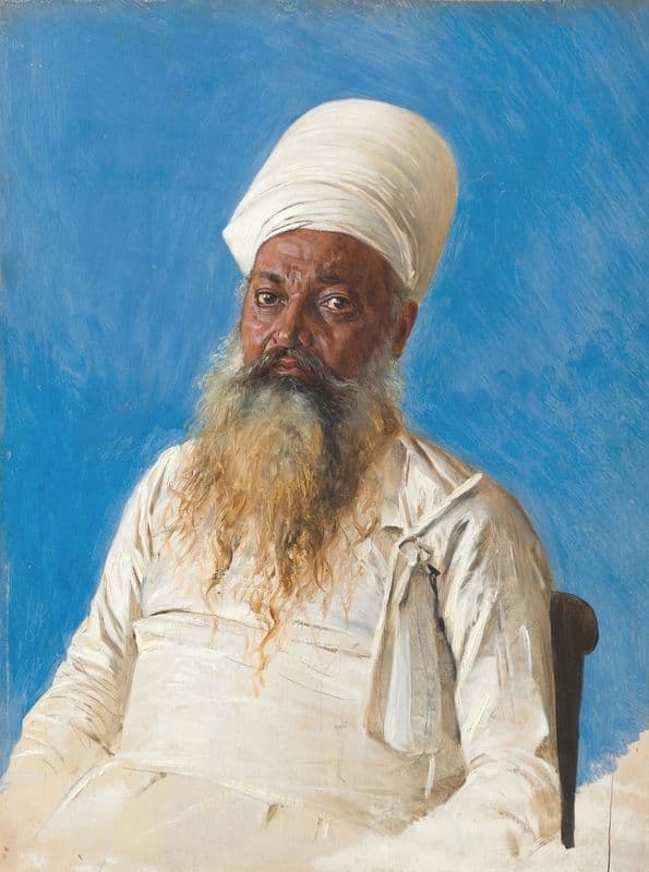 Parsi priest (fire worshiper). Bombay (between 1874 and 1876) as a canvas print