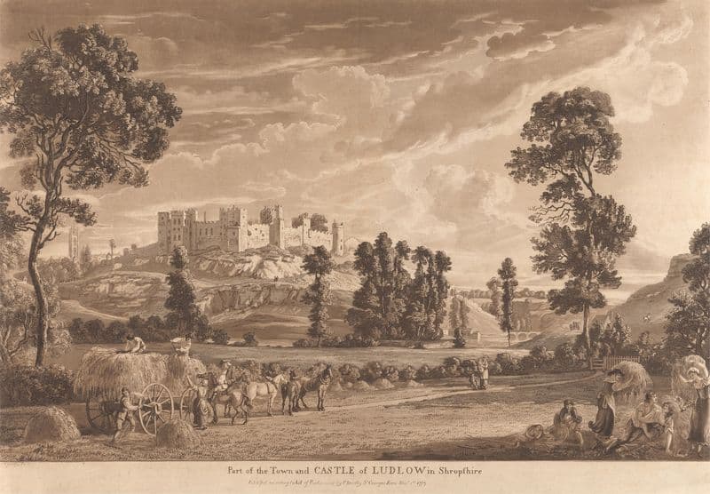 Part of the Town and Castle of Ludlow as a canvas print