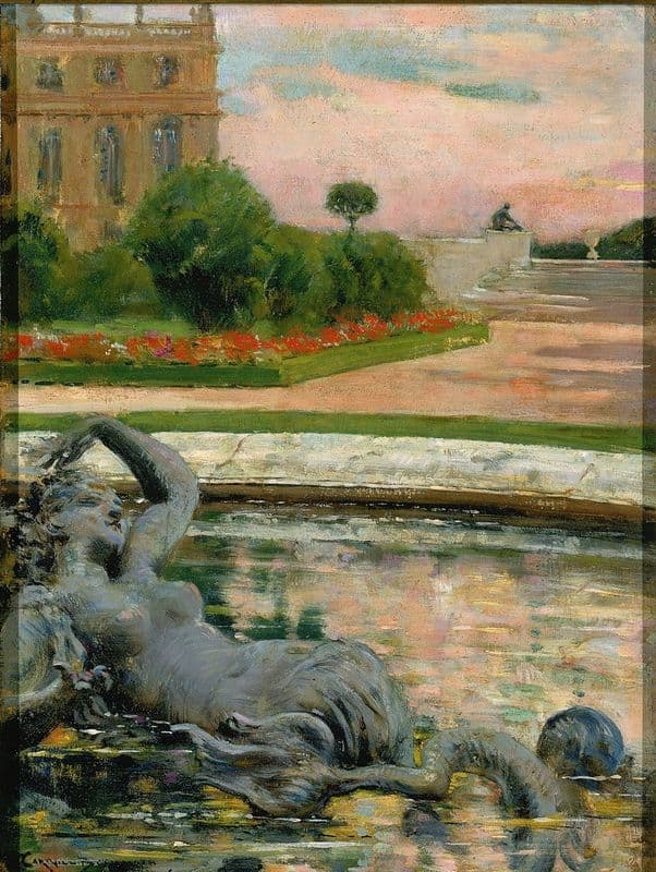 Parterre du Nord, Fontaine des Sirenes (1913) as a canvas print