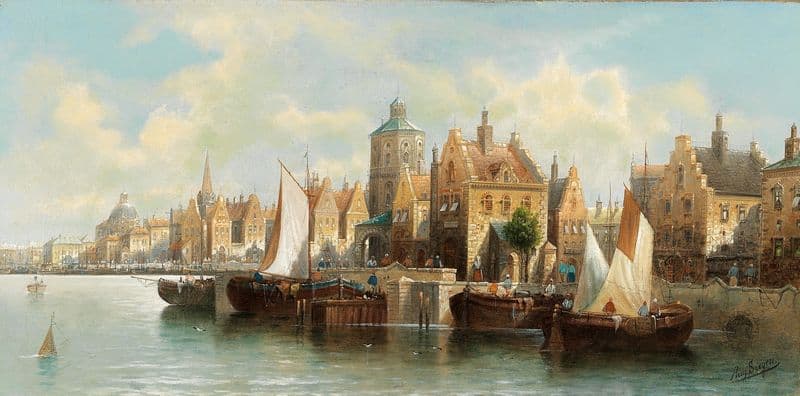 Partie Aus Amsterdam as a canvas print