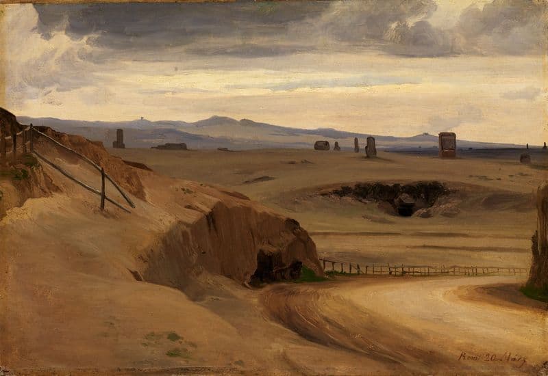 Partie aus der Römischen Campagna as a canvas print
