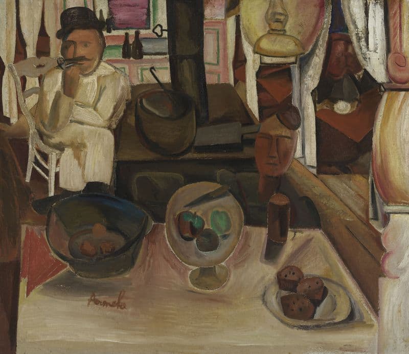 Pastry Stall (circa 1922) as a canvas print