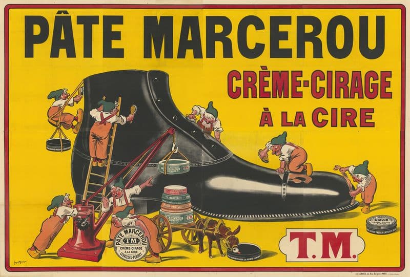 Pâte Marcerou. Crème-cirage à la cire. TM. as a canvas print
