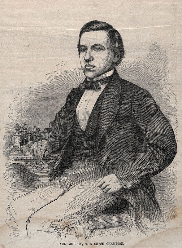 Paul Morphy, The Chess Champion as a canvas print