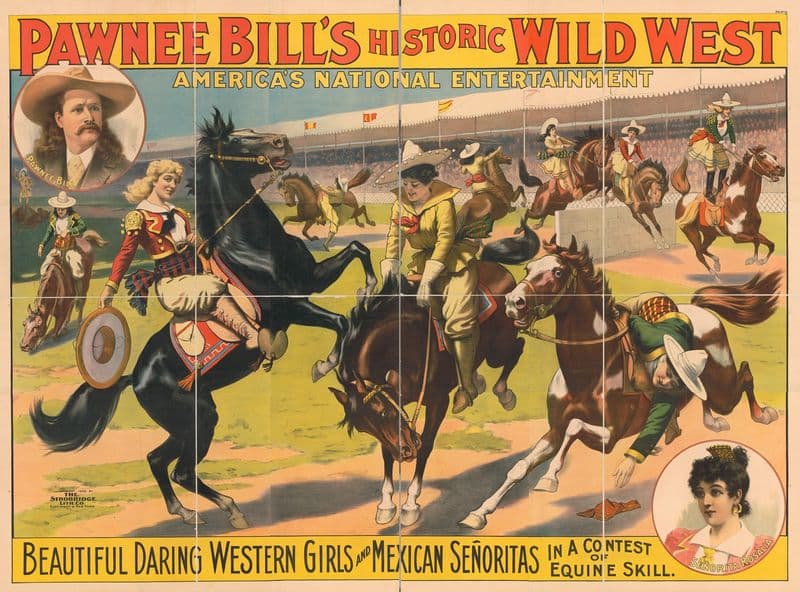 Pawnee Bill’s Historic Wild West. Beautiful Daring Western Girls & Mexican Senoritas… as a canvas print