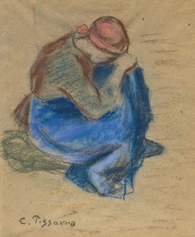 Paysanne accroupie (circa 1881-1882) as a canvas print