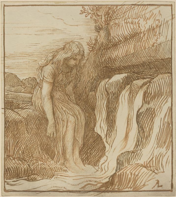 Peasant at the Source as a canvas print