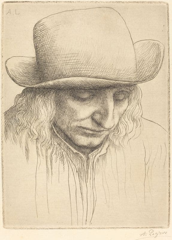 Peasant in a Round Hat (Paysan avec chapeau rond) as a canvas print