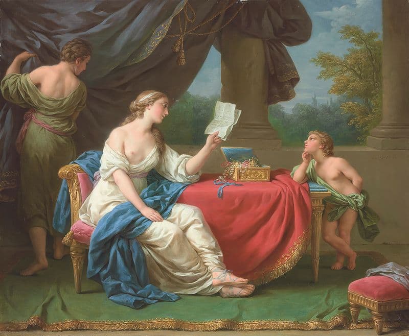 Penelope Reading A Letter From Odysseus as a canvas print