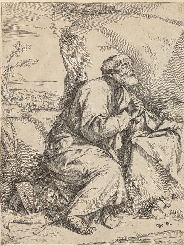 Penitence of Saint Peter as a canvas print
