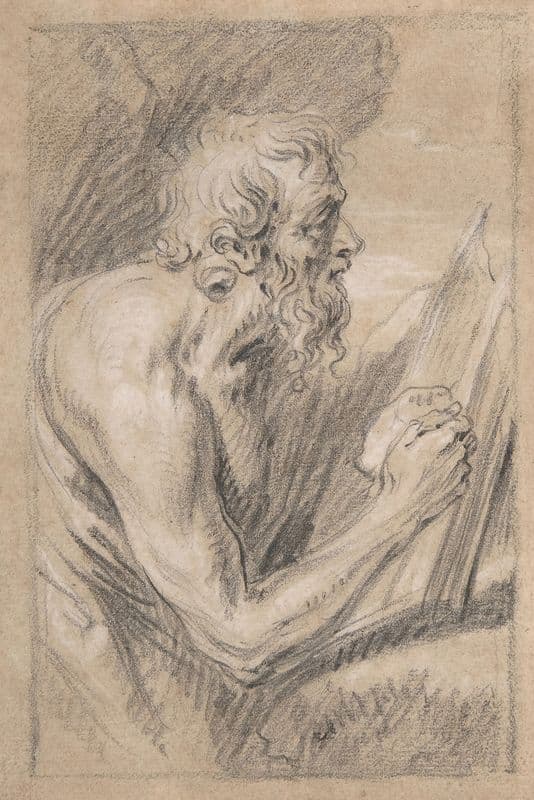 Penitent Saint Jerome (17th century) as a canvas print
