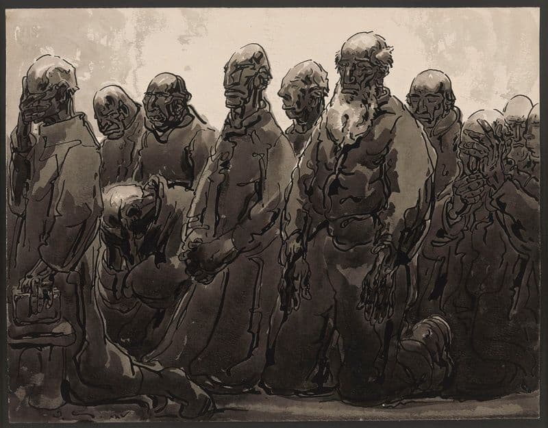 People Praying as a canvas print