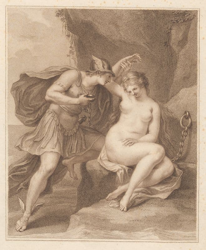 Perseus, Having Rescued Andromeda as a canvas print