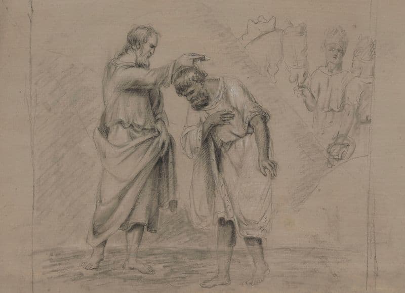 Peter Baptises Cornelius, the Centurion as a canvas print