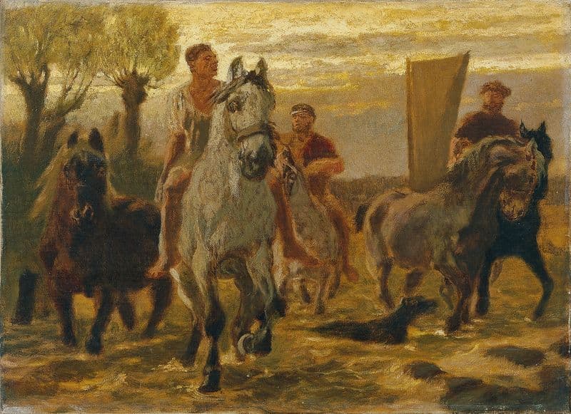 Pferdeschwemme as a canvas print