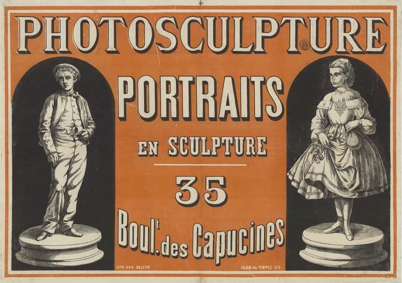 Photosculpture, portraits en sculpture, 35 Boulvart sic des Capucines as a canvas print
