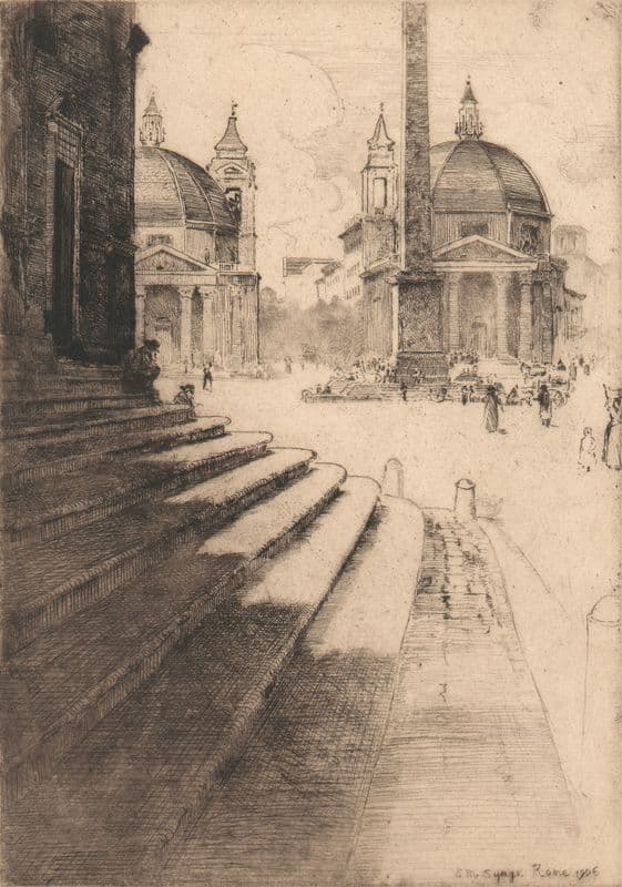 Piazza del Popolo, Rome as a canvas print