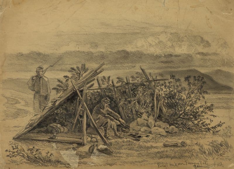 Picket hut, near Freemans Ford as a canvas print