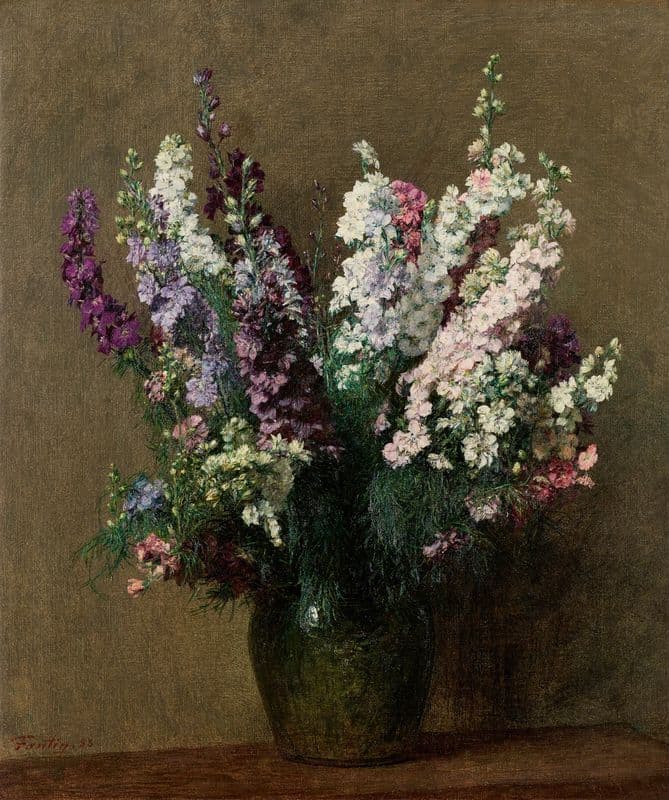 Pieds d’alouette as a canvas print