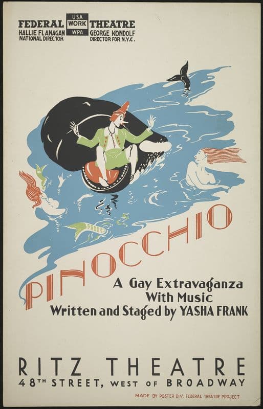 Pinnochio (1934-1943) as a canvas print