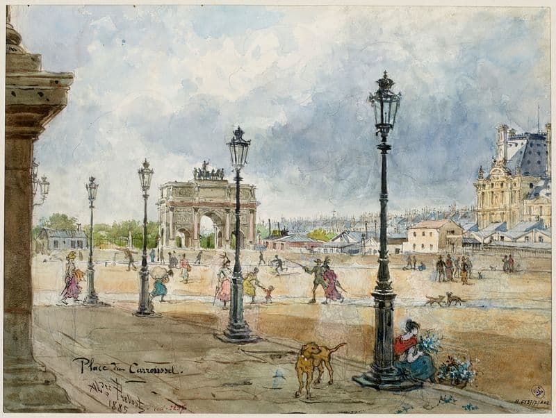 Place du Carrousel as a canvas print