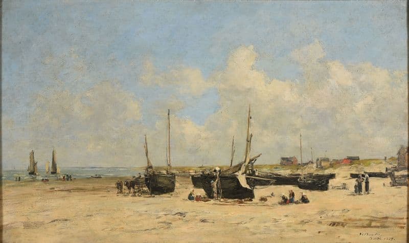Plage de Berck à marée basse as a canvas print