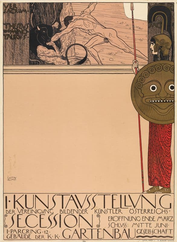 Plakat der 1. Ausstellung der Secession as a canvas print